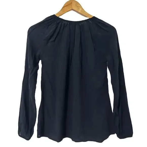 Lilly Pulitzer‎ Lightweight Willa Top Size XS Black Onyx Black Vacation Resort